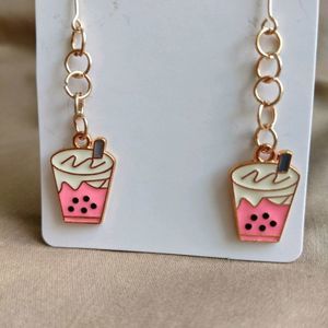 🛍 Boba Tea Charm Earrings